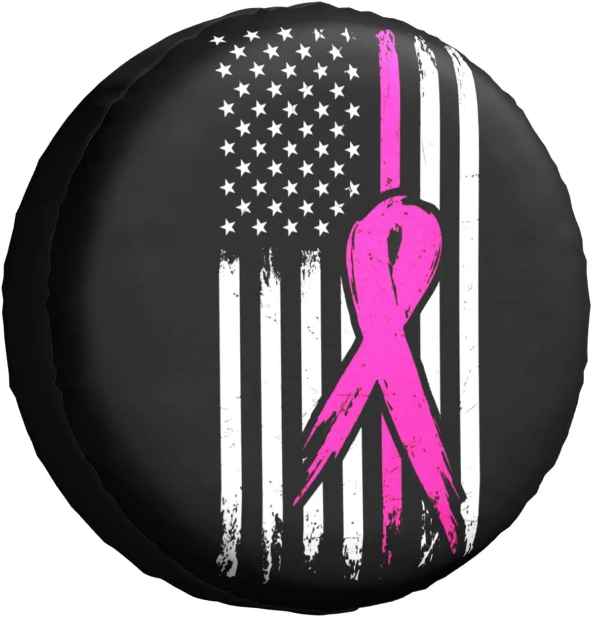 

Spare Tire Cover Universal Fit for Jeep Wrangler Rv SUV Truck Travel Trailer and Many Vehicles Pink Ribbon Breast Cancer Awarene