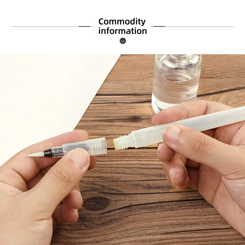 Watercolor fountain pen tip flat head water soluble color lead water storage brush filling nylon