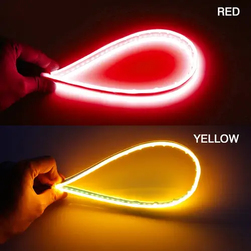 2Pcs 12V Led Guide Strip Headlight for Car Daytime Running Lights Turn Signal Bulb DRL Sequential Switchback 30cm/45cm/60cm - Image 8