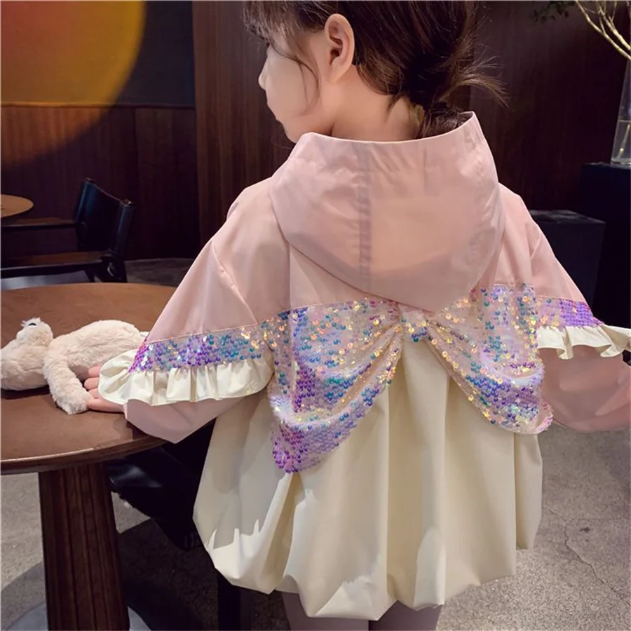 

Girls Baby Korean Style Basic Spring Autumn Jackets Windbreaker Lovely Fashion Teens Overcoats Daily Kids Outwear