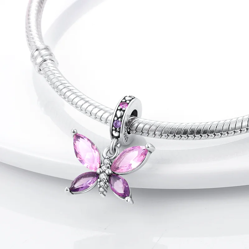 Fit Qikaola 925 Original Armband 925 Sterling Silber Blume Vogel Serie Charms Perlen Für Frauen Mode DIY Schmuck Geschenke Machen – Detail 24