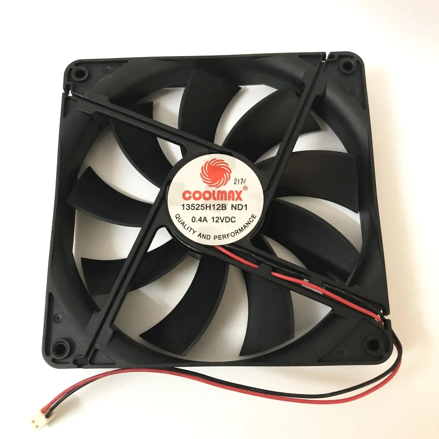 Silent 135MM Cooling Fan 13525 135*135*25MM  Chassis Fan 13525 Thin 13.5CM 12V 0.4A 2PIN 2pcs silent 135mm 1325 13525 135 135 25mm chassis fan 13525 thin 13 5cm 12v 0 4a 2pin