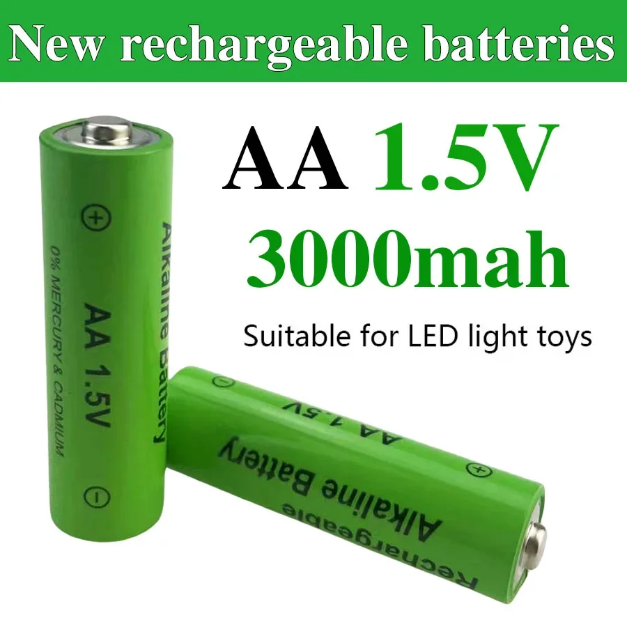 1-2 Szt. Nowe Akumulator Aa 1.5V 3000Mah Baterie Alkaliczne Do Zdalnego Sterowania Zabawki Elektroniczne Radio Z Oświetleniem Led