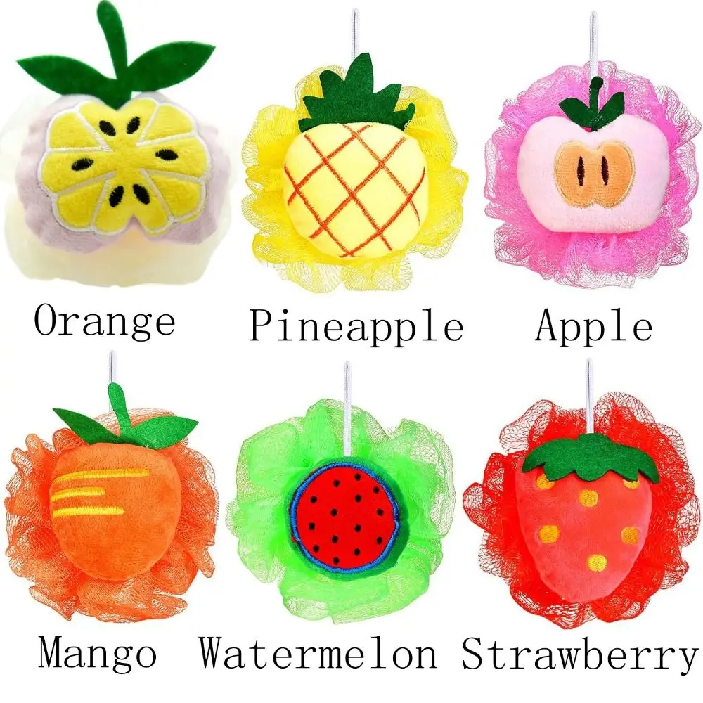 Cute Bath Shower Sponge Loofahs Mesh Pouf Shower Ball Colorful Cartoon Body Scrubber Balls Shower Mesh For Kids Adults 6