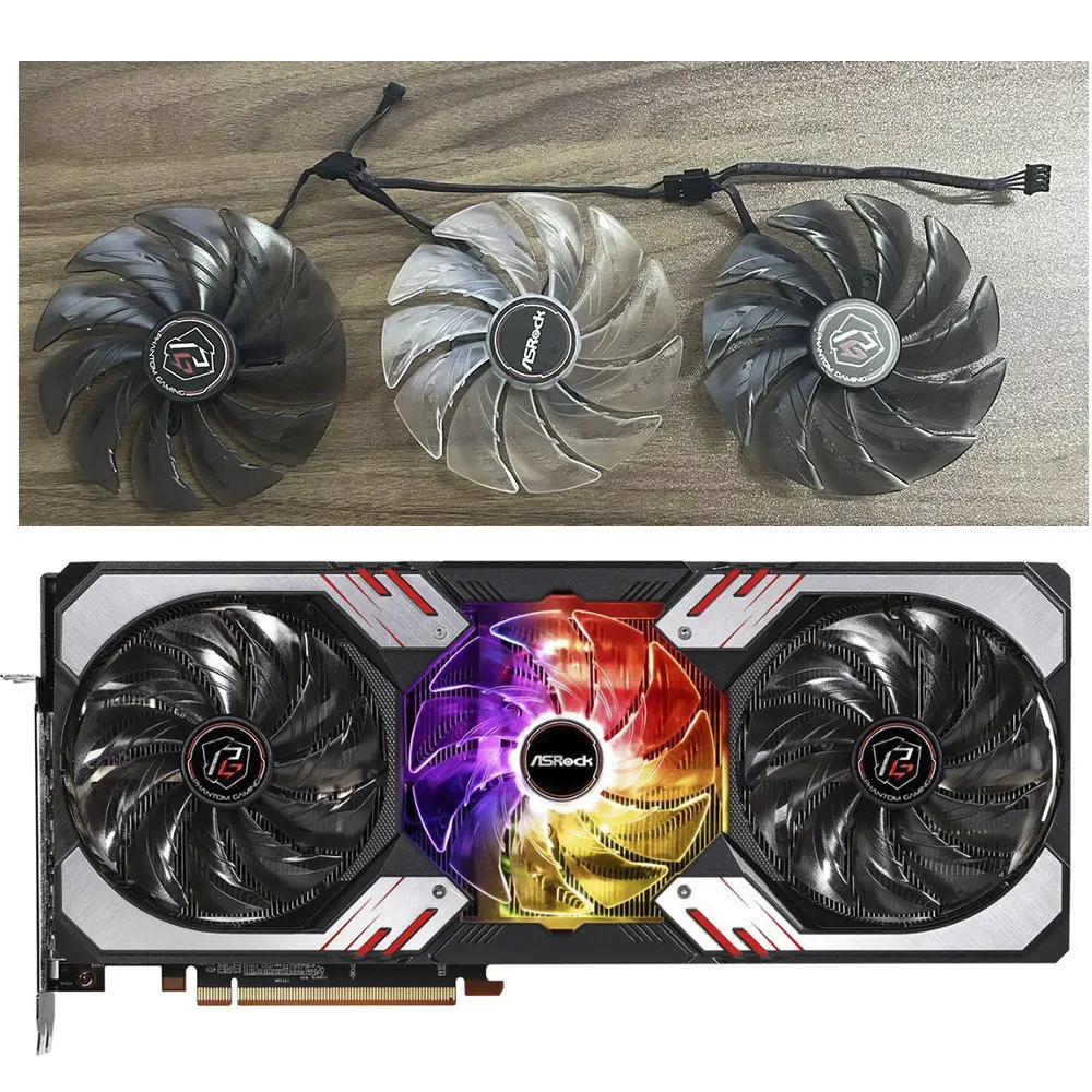 Nuova Sostituzione Della Ventola Di Raffreddamento Da 87Mm Per Le Schede Video Grafiche Di Gioco Phantom Asrock Amd Radeon Rx 6600 6700 Xt 6800 Ventol