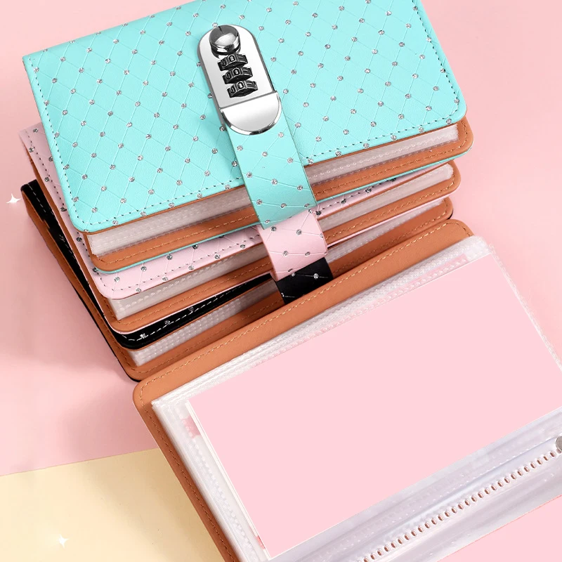 Reusable Money Savings Challenge Binder Savings Challenges Code Book Large Capacity Leather Waterproof Cash Budget Notebook