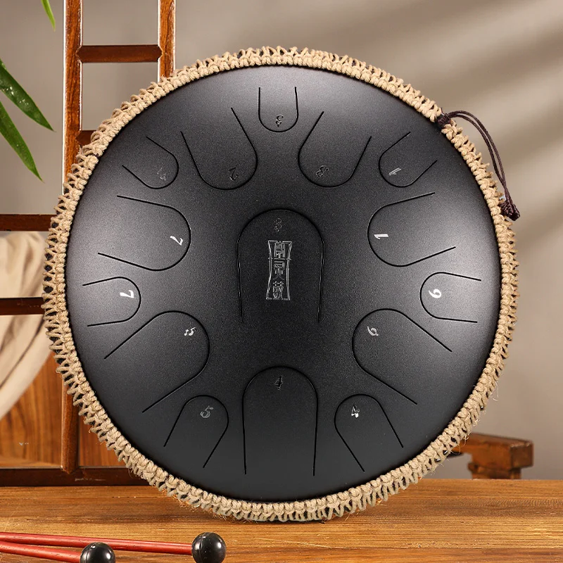 

Hluru 14 inches 15 tone Tank Handpan drum toy hunk drum Steel tongue drum for adults