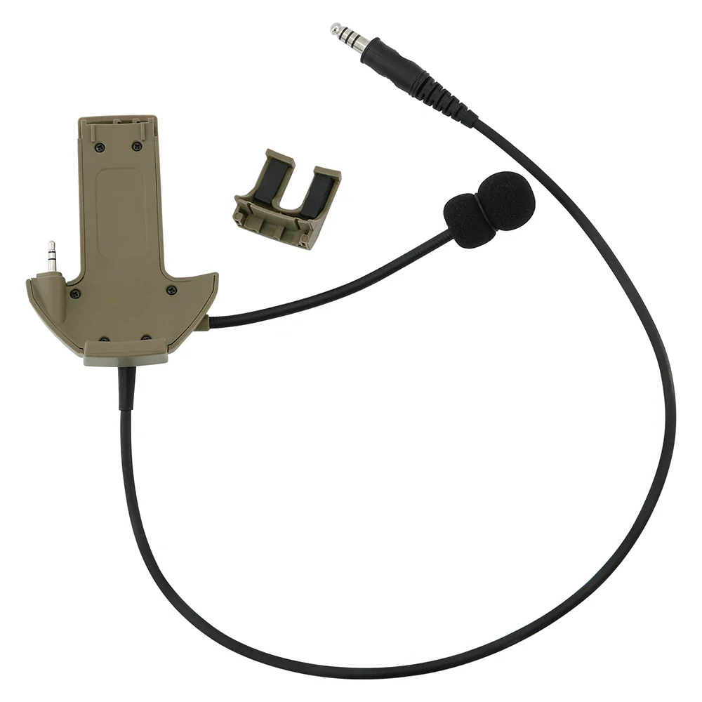 Tactical Headset Microphone Y-Line Kit walkie talkie headset for Walker's Razor Electronic Earmuffs with Tactical U94 PTT for Baofeng Walkie-talkies
