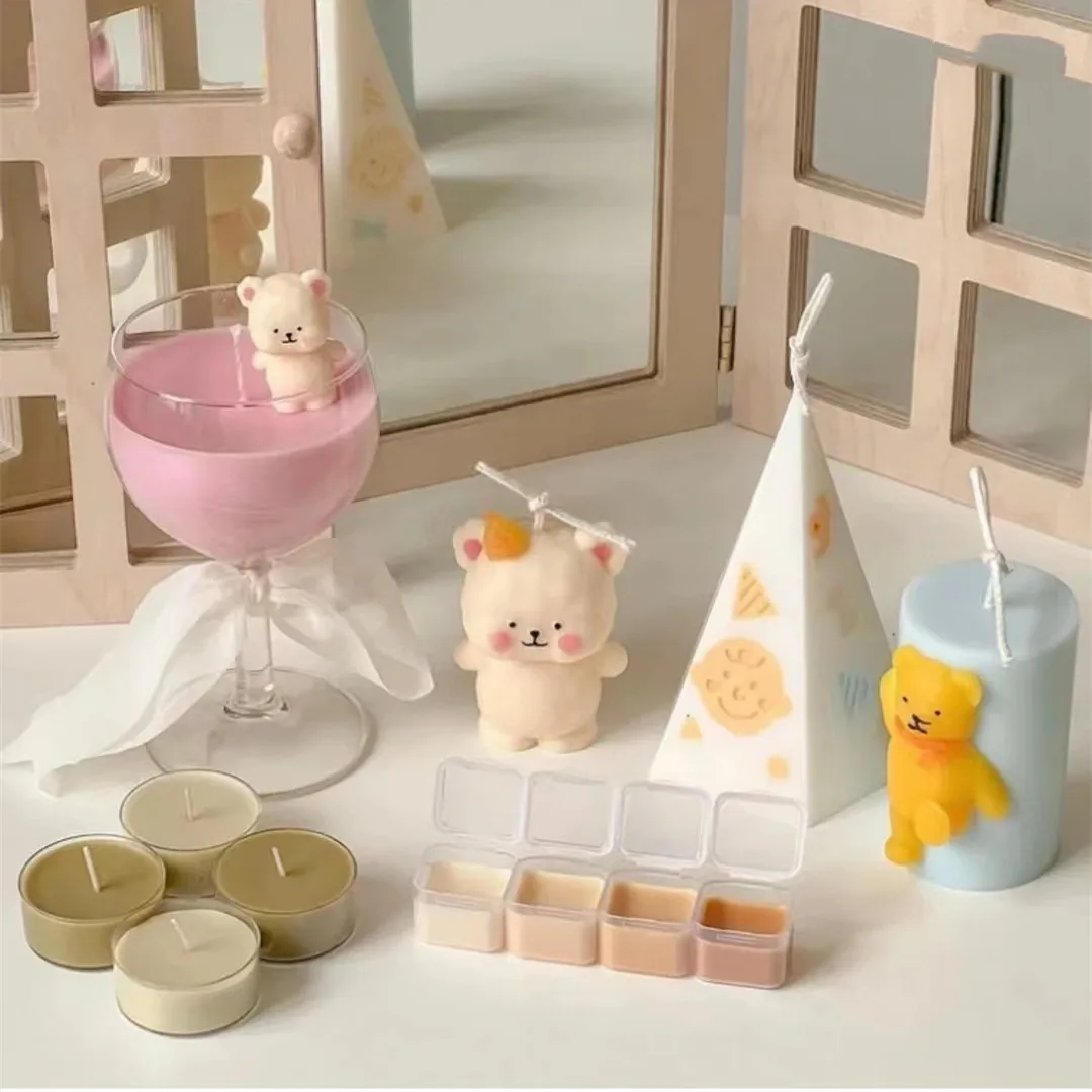 DIY 3D Bear Silicone Fondant Mold Cake Soap Moulds 3D Silicone Bowknot Bear Mold Fondant Cake Chlate Baking Mould Tool