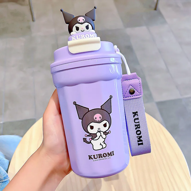 

Sanrio Thermos Cup Kawaii Kitty Kuromi Cinnamon Dog High-looking Cute Coffee Cups Handy Cup Simple Water Bottle Child Gift