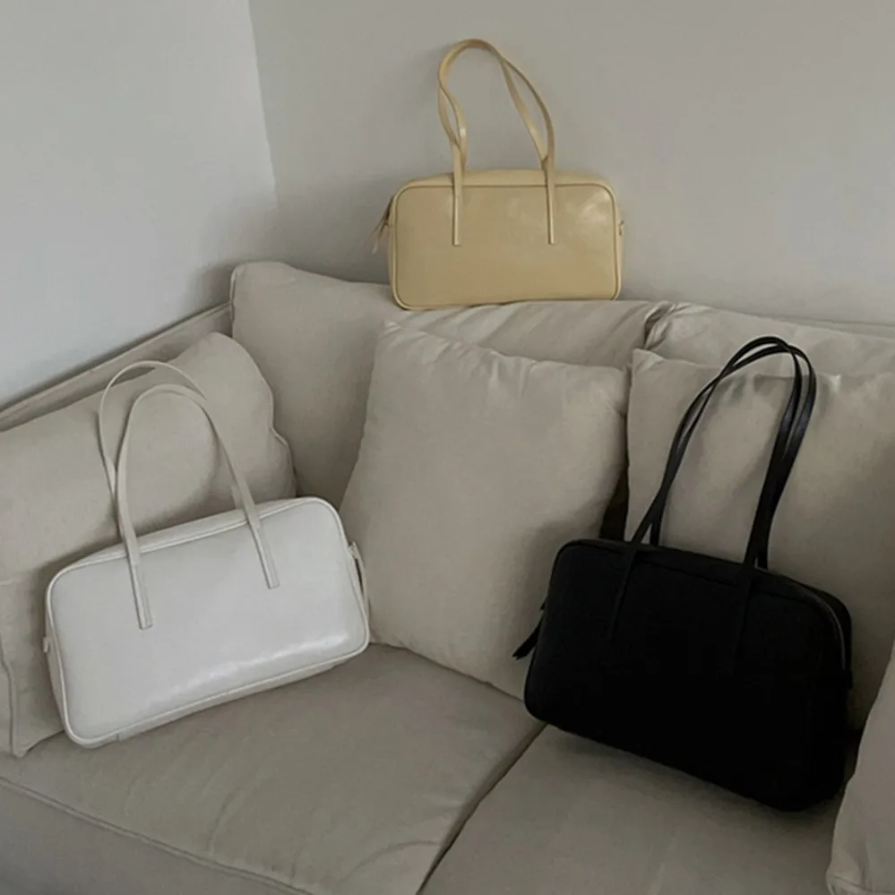 

Withered French Fashion Medieval Style Retro Texture Oil Wax Cowhide Underarm Bag Boston Bag Large Capacity Shoulder Bag Women
