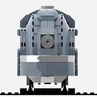 MOC City High-speed Locomotive New York Central Railway Streamlined Passenger Trains Building Block Model Kid's Bricks Toys Gift 2