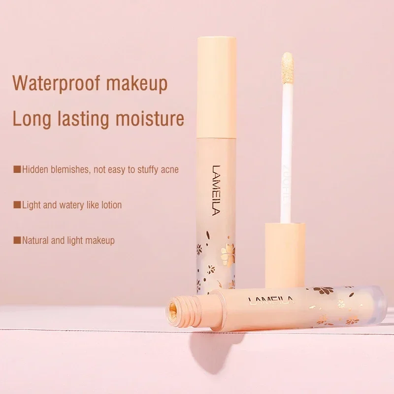 Liquid Concealer 3 Colors Liquid Concealer High Covering Moisturizing Oil Control Foundation Invisible Pores Dark Circles Freckle Face Makeup