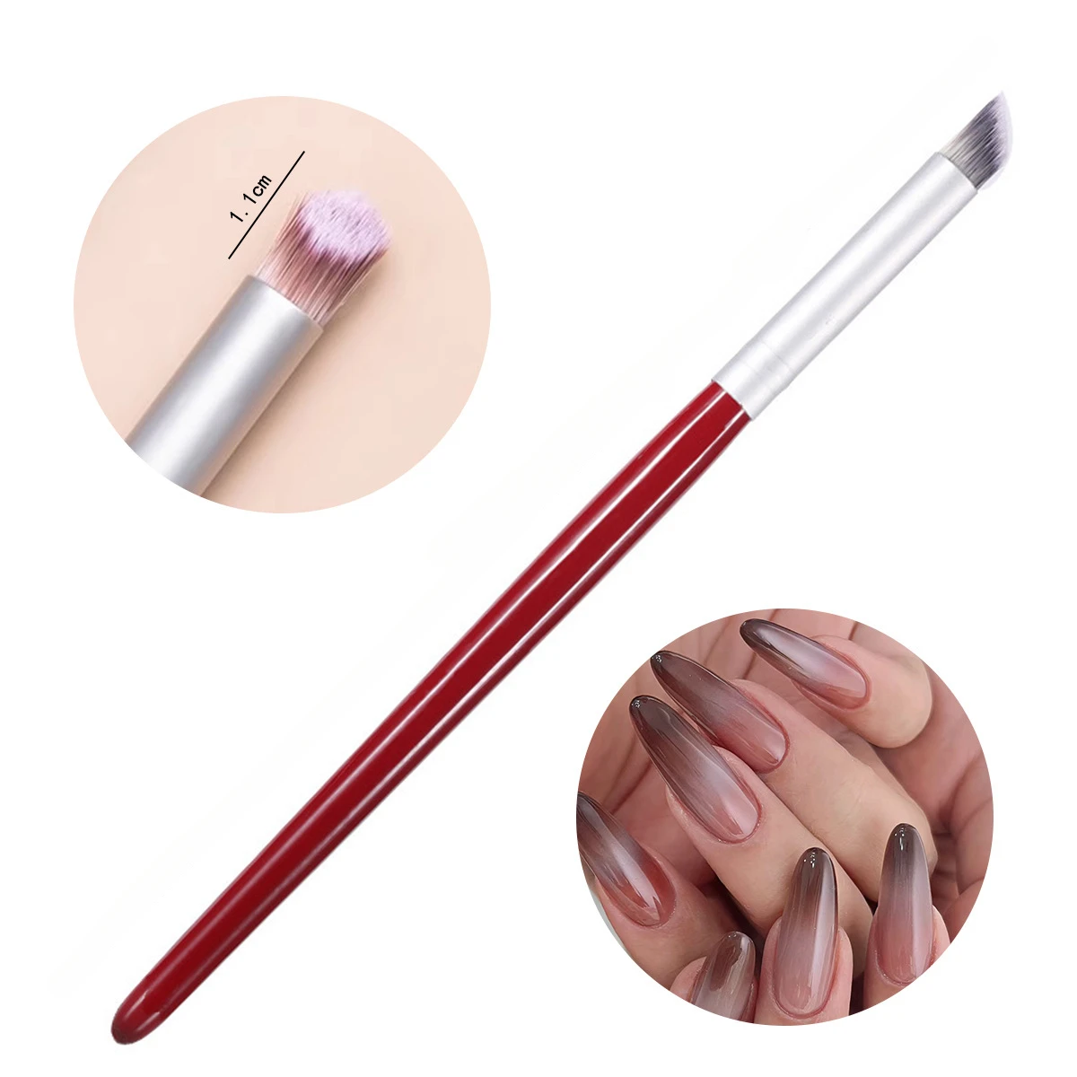 Gradient Smudge Nail Brush Art Brushes for Manicure Uv Gel Polish Draw Paint Wooden Pen Nail Tools Accesoires Set