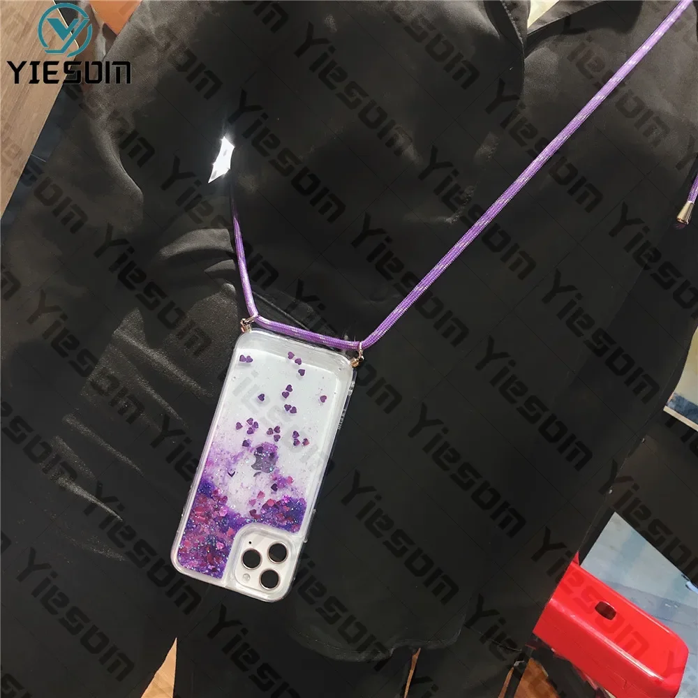 Sparkling Glitter Lanyard Case with Bling Design for Redmi Note & Redmi Series Smartphones