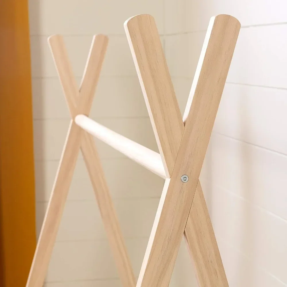 South Shore Sweedi Scandinavian Clothes Rack for Kids-Natural Pine 5