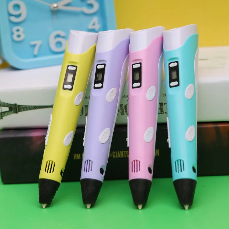 3D Pen with 10/ 20 Colors Non-Repeat Filament PLA 1.75mm Free Drawing Pen Case Creative 3D Graffiti for Kids 3d printing pen,3d printing pen filament