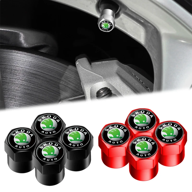 4pcs Metal Car Badges Wheel Tire Valve Caps Covers Dust proof