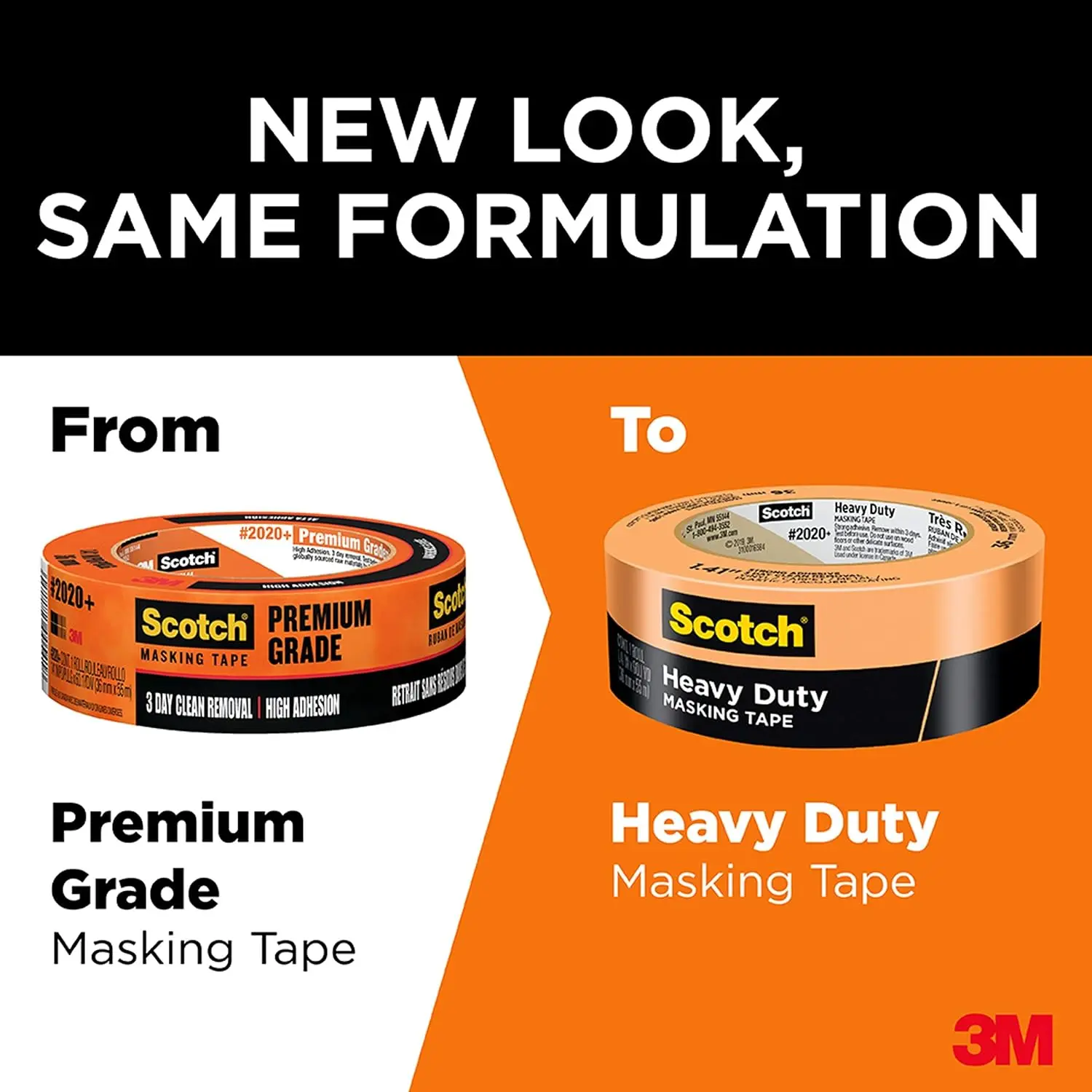 Heavy Duty Masking Tape, 1.41 in x 60.1 yd, 2020+-36AP, 1 roll