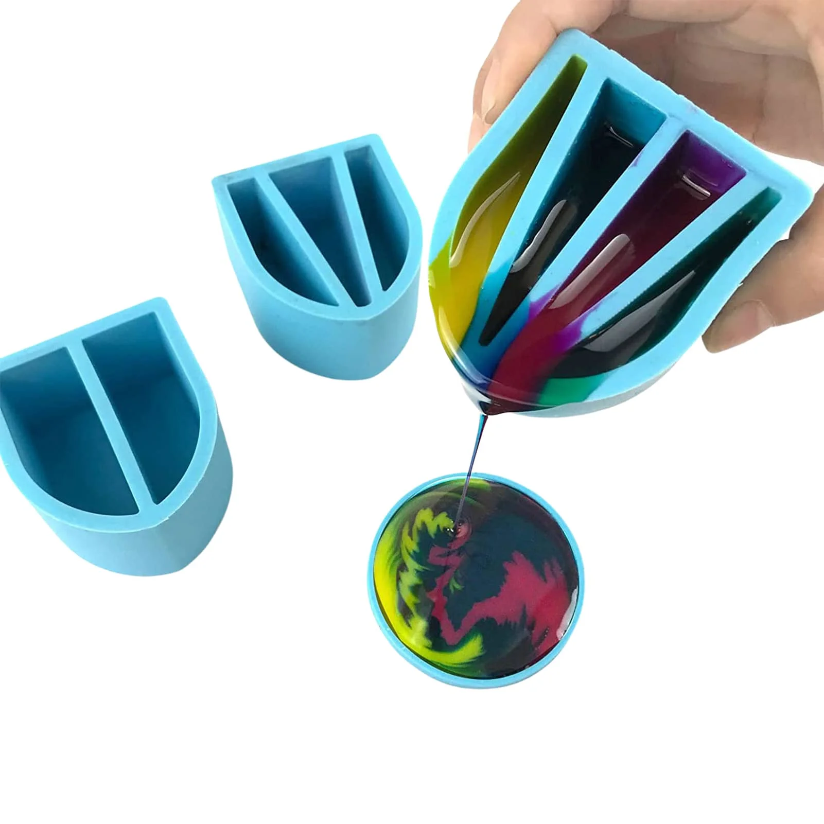 Paint Split Cup Acrylic Pouring Split Cups Reusable Silicone Cup With