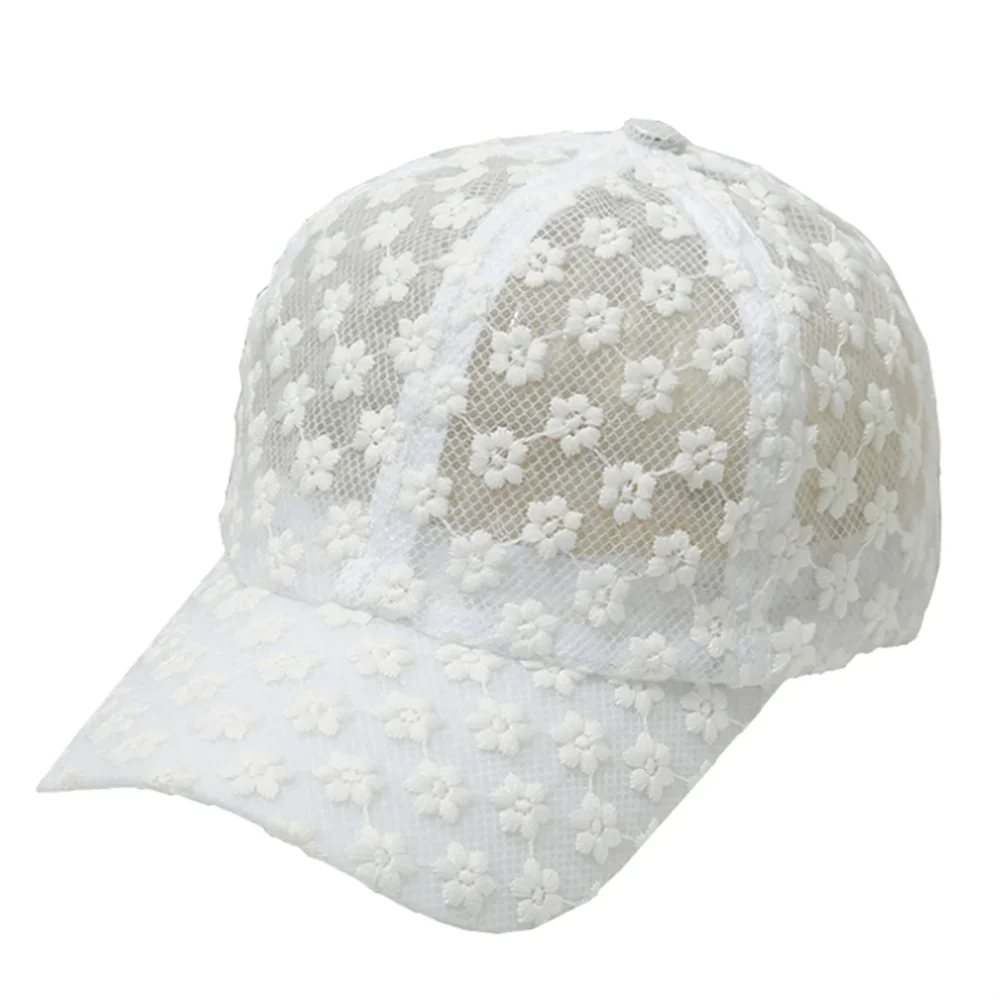 Spitze FlowerThin Baseball Kappe Frauen Sommer Sonnencreme Sonne Hohl Hut Atmungs Süße