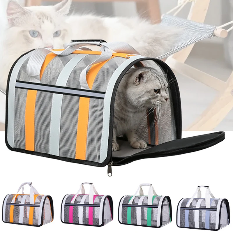 Pet Carrier Bag Shoulder Breathable For Outdoor Use