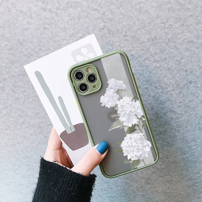 Elegant Vintage Rose Flower Shockproof Hard Back Phone Case Cover