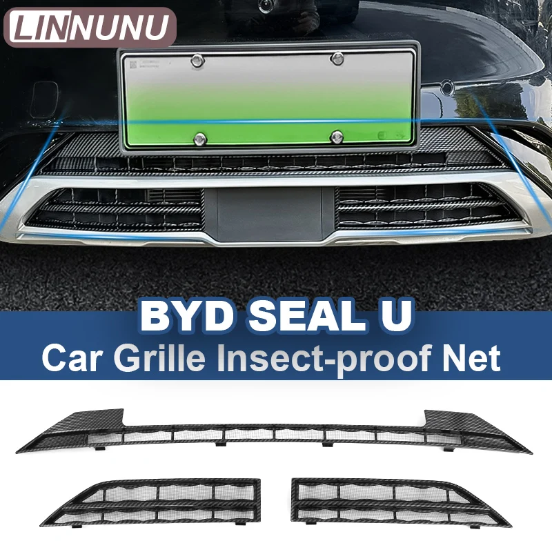 

LINNUNU Fit for BYD SEAL U EV/DMI Song Plus Car Styling Front Grille Insect Proof Net Dust Protection Cover Auto Modification