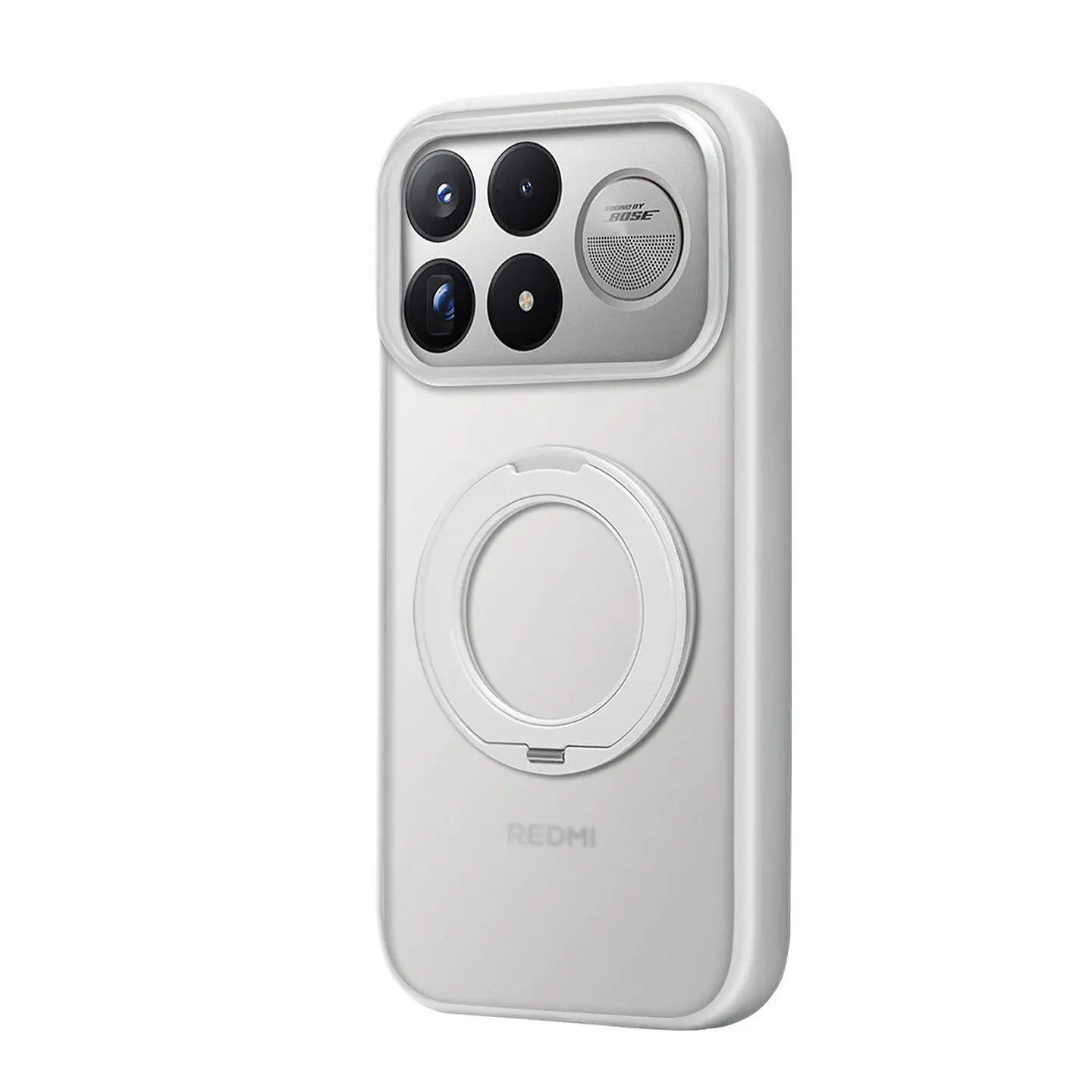 Transparent Magnetic Stand Back Cover with Skin-Like Finish
