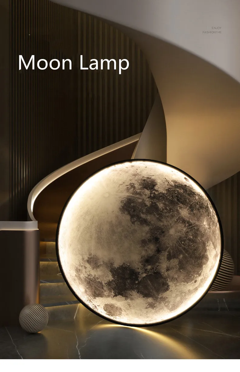 Nordic LED Moon Wall Light for Bedroom Bedside Living Room Home Decoration Remote Control Surface Inoor Lighting Background Lamp wall lights for living room