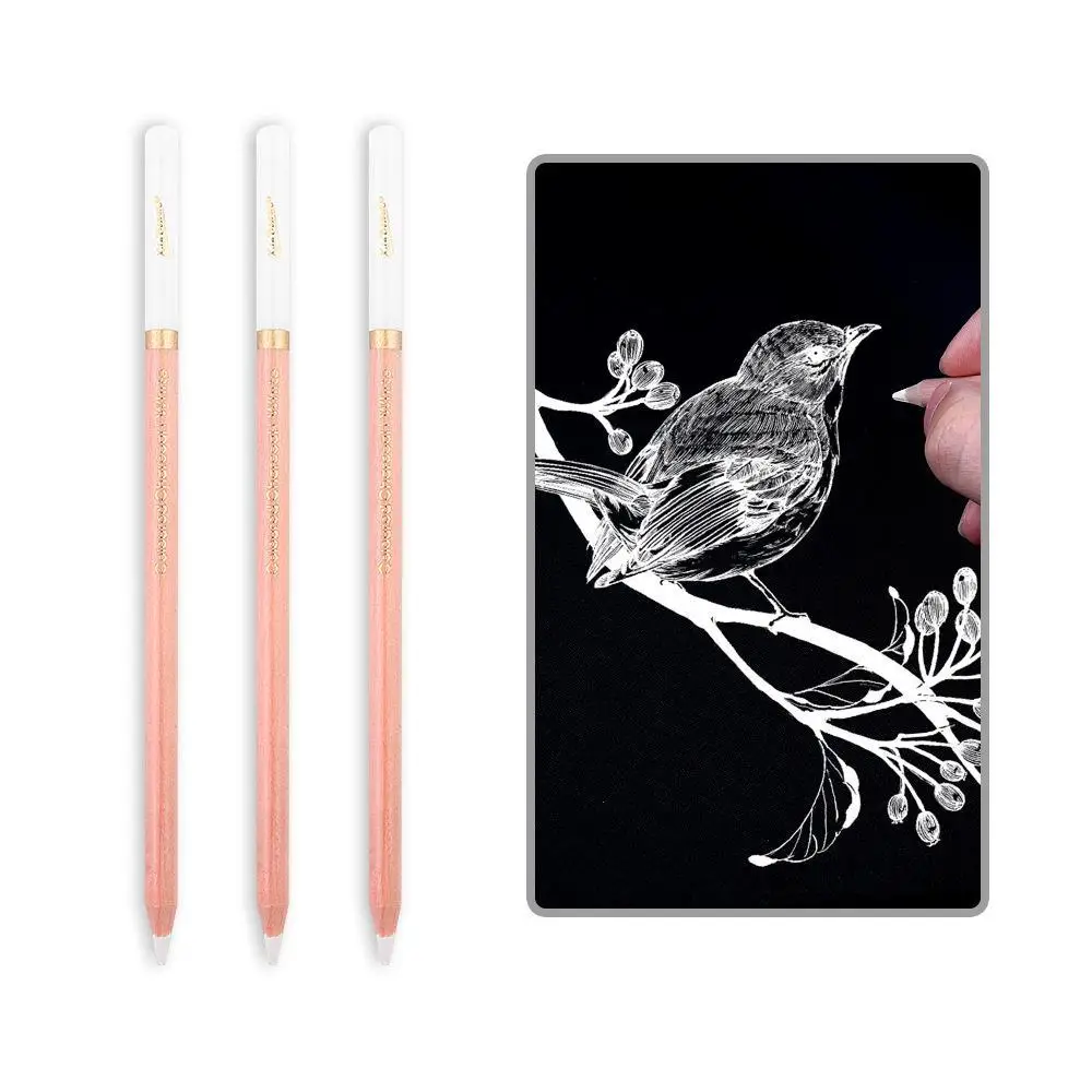 Sketch White Charcoal Pencils Set 3Pcs