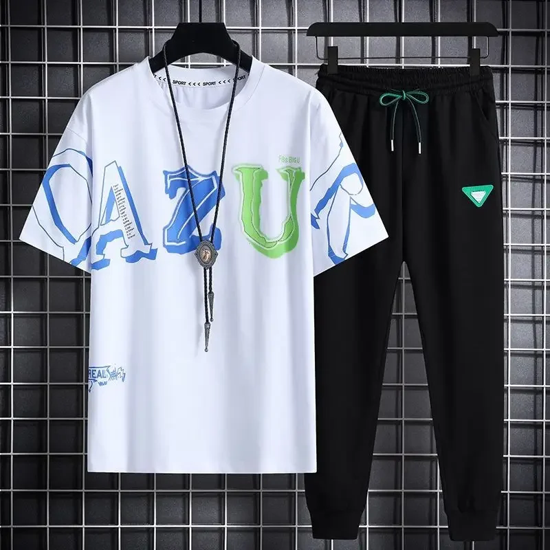 바지 세트 조깅 운동복 그래픽 스포츠 수트, 알파벳 남성 의류, 맨투맨 티셔츠,..