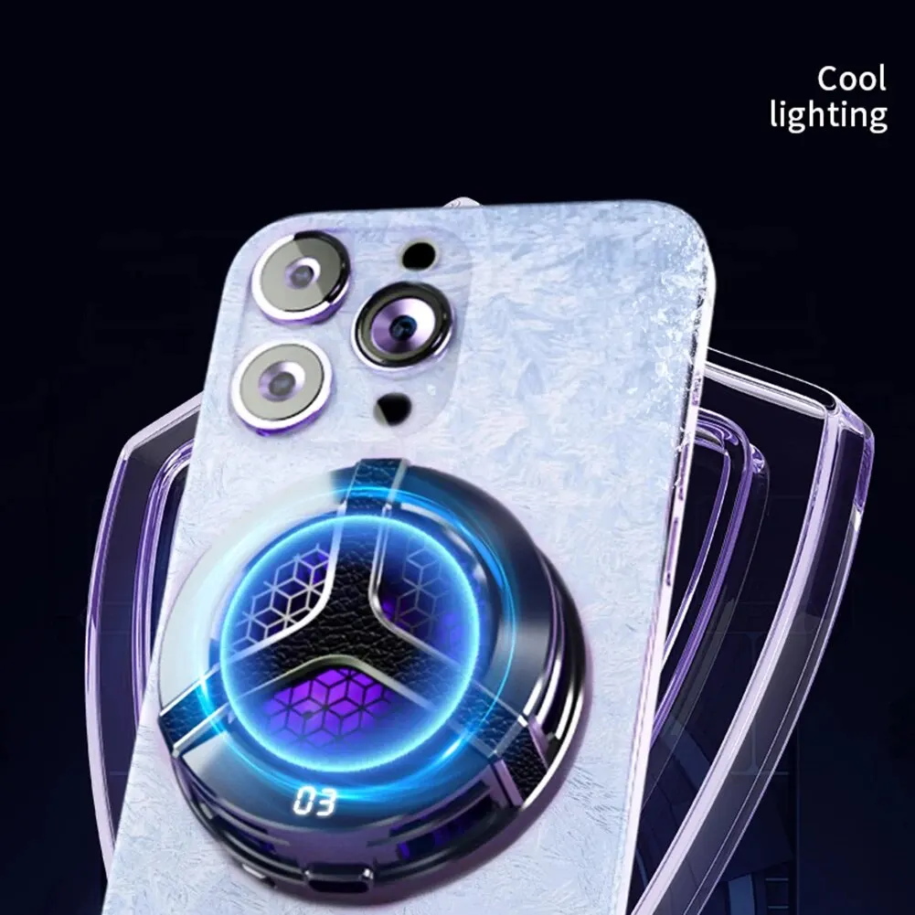 S9 Mobile Phone Game Cooler Magnetic Semiconductor Radiator Cell Phone Live Streaming Cooler For Playing Games Watching Videos