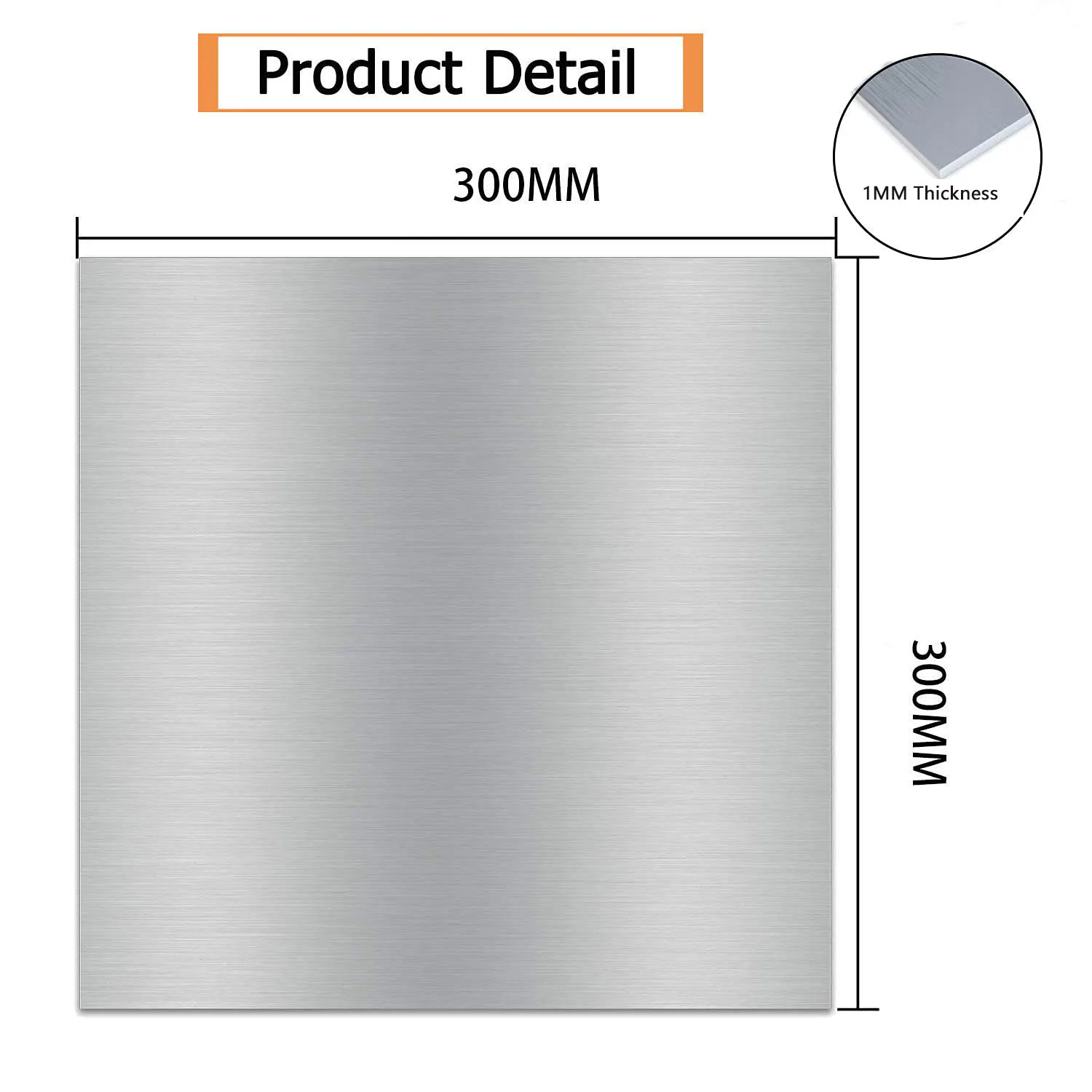 Premium Square Aluminum Plate - Versatile DIY Material for Laser Cutting, Thickness Options 0.3-10mm, Multiple Size Selections
