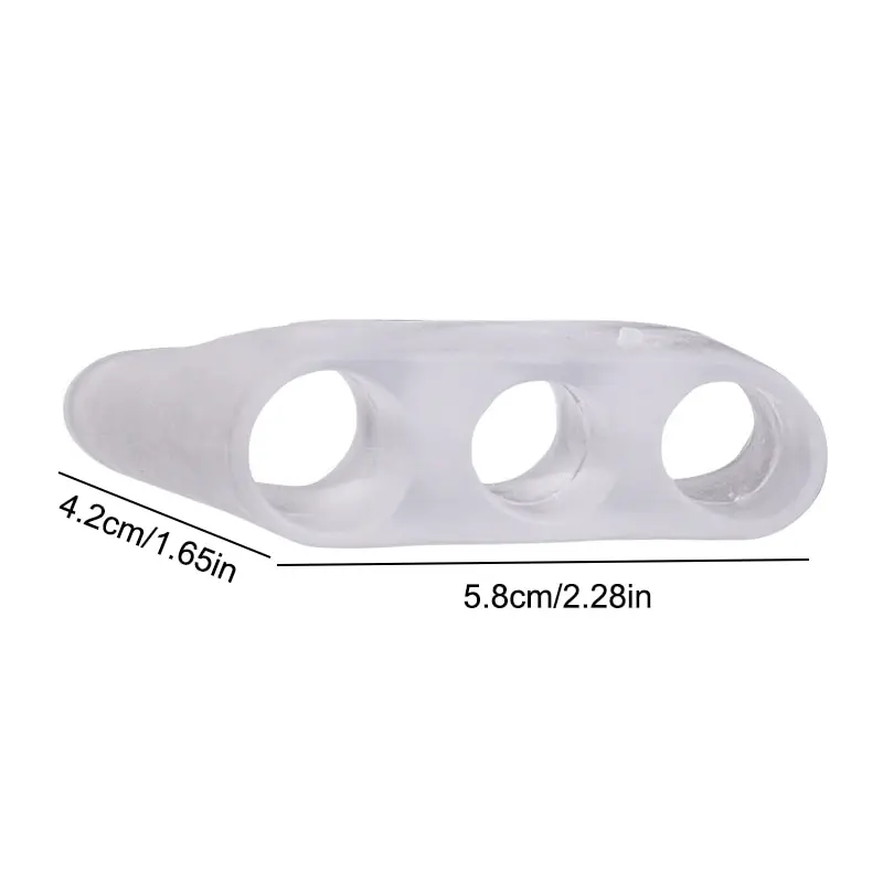 Three-Hole Silicone Toe Corrector Sleeve - Small Toe Alignment & Protection