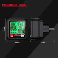 HT97 Digital Socket Tester Voltage Detector RCD GFCI Voltage Test EU US UK Plug Large Display Outlet Checker Leakage Protection 2