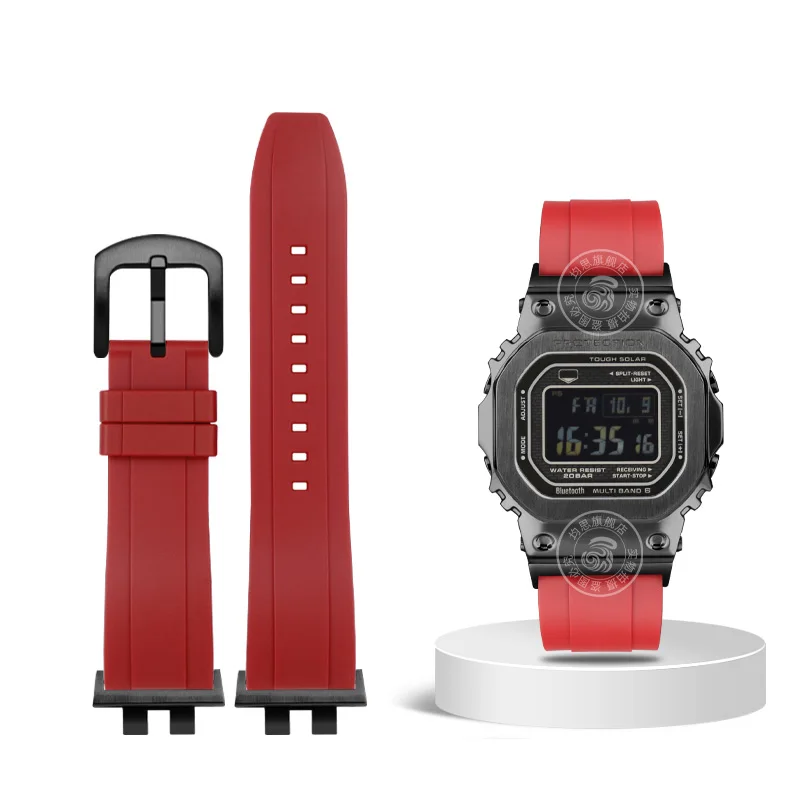 樹脂時計バンド casio g-shock GMW-B5000 シリーズ黒防水ラバー