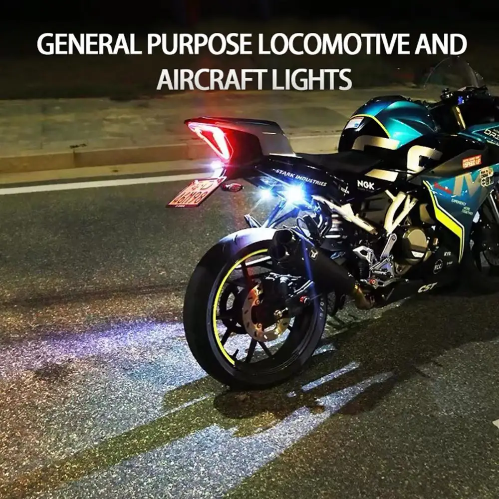 Recarregável luzes LED estroboscópicas, luzes piscando, carro luz de advertência para drones e aeronaves da motocicleta, 3 cores, 7 cores