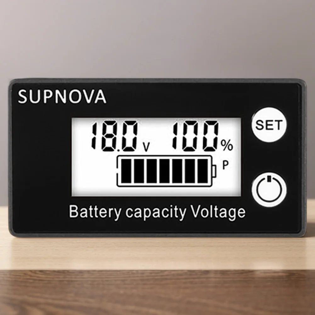 DC 8V-100V Digital Electricity Meter LCD Display Car Battery Charge Level Indicator Lead Acid Lithium LiFe PO4 Digital Voltmeter 4