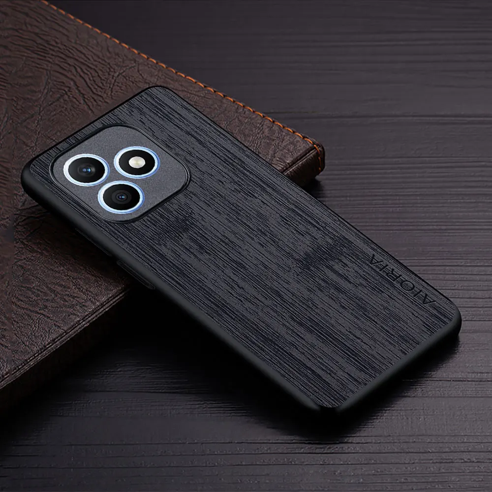 Luxury Bamboo Wood Pattern Leather Phone Cover for Honor - Premium Case Coque