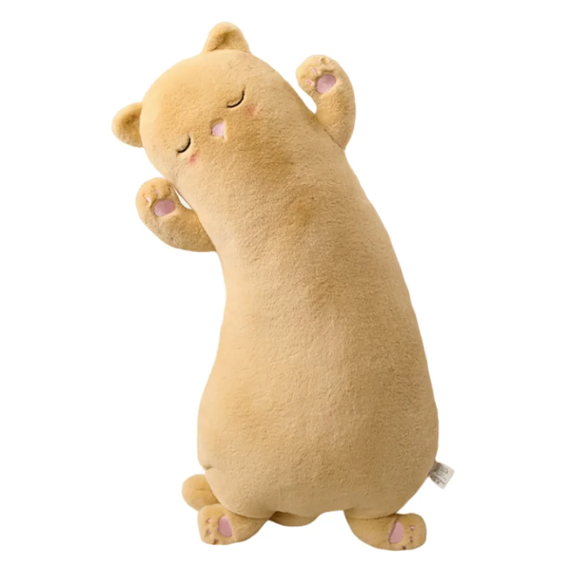 Cartone animato Sleepy Cat Peluche Kawaii Cuscino lungo Morbido e caldo Gattino Bambola Peluche Cuscino Regalo di compleanno Decorazione del letto della stanza  26