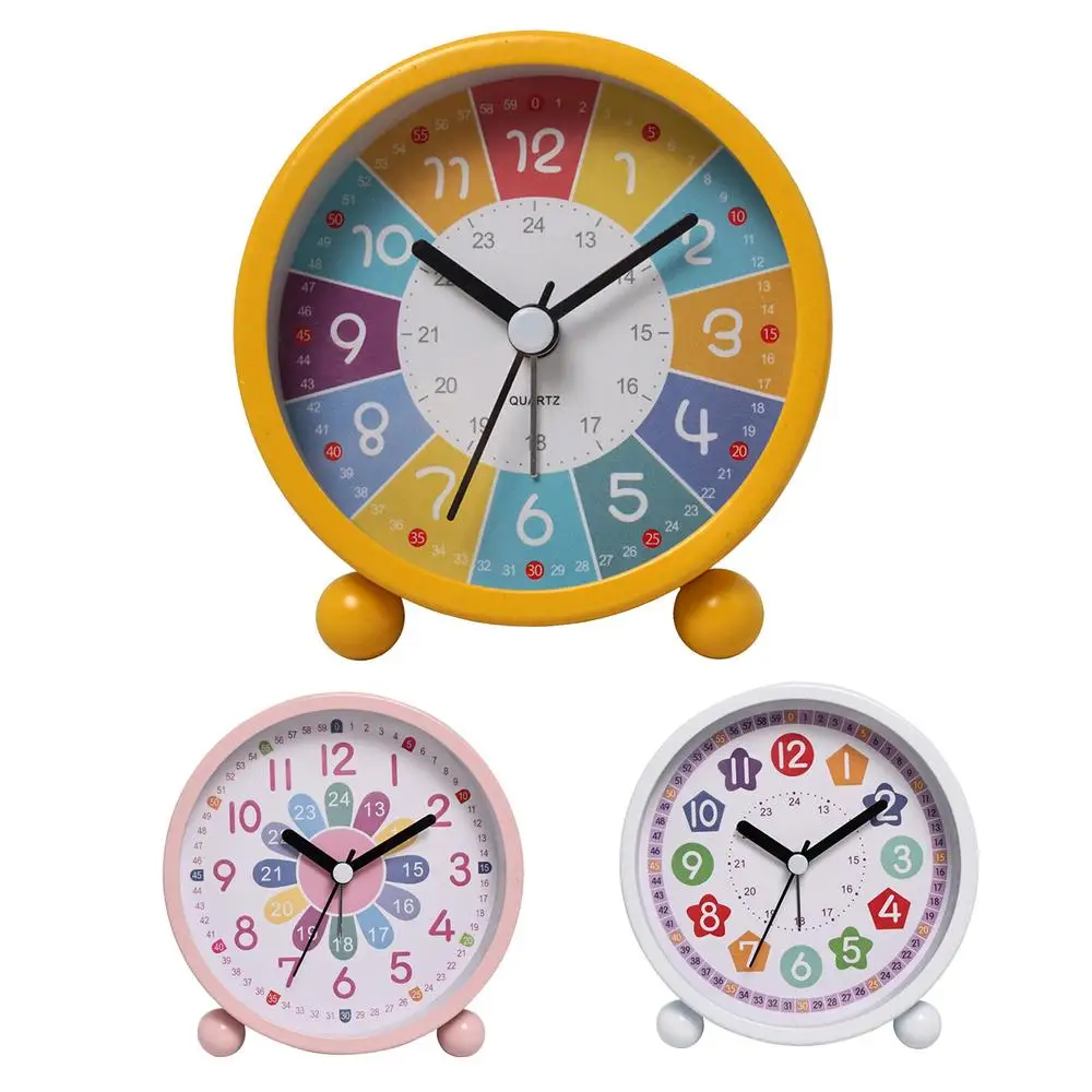 Description Picture 3 of itemLearning Clock For Kids Analog Alarm Clock For Children Time Learning Room Wall Decor Alarm Clock For Kids Teenagers Boys Girls