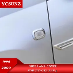Couvercle de lampe latérale pour Toyota Rav4 1996 2000 1996 1997 1998, accessoires de jante de feu latéral chromé, pièces extérieures Ycsunz, 1999 – 2000 