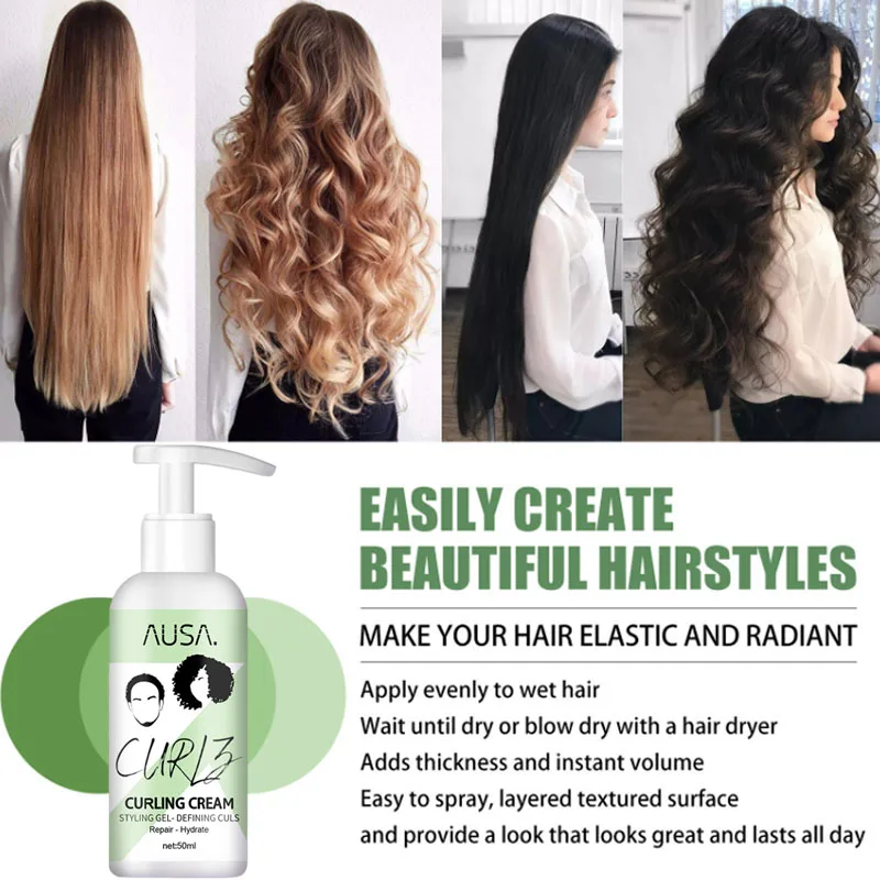 Hair Volumizing Cream Light Curl Defining Elastin Hair Conditioner Volume Lift Styling Mousse Nourishing Hair Care Women Men images - 6