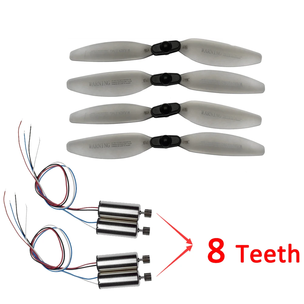 

4PCS 8Teeth Gear CW CCW Motor Propeller Blade Wings for SYMA X30 X500 Z6 D65 Drone Holyst HS175 Quadcopter Accessory