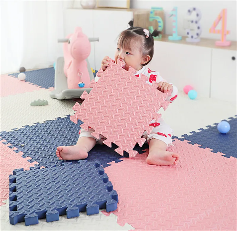 Tapis Puzzle en mousse de 2.3cm d'épaisseur, 9 pièces, tapis de jeu pour  bébé, tapis de sol pour enfants - AliExpress