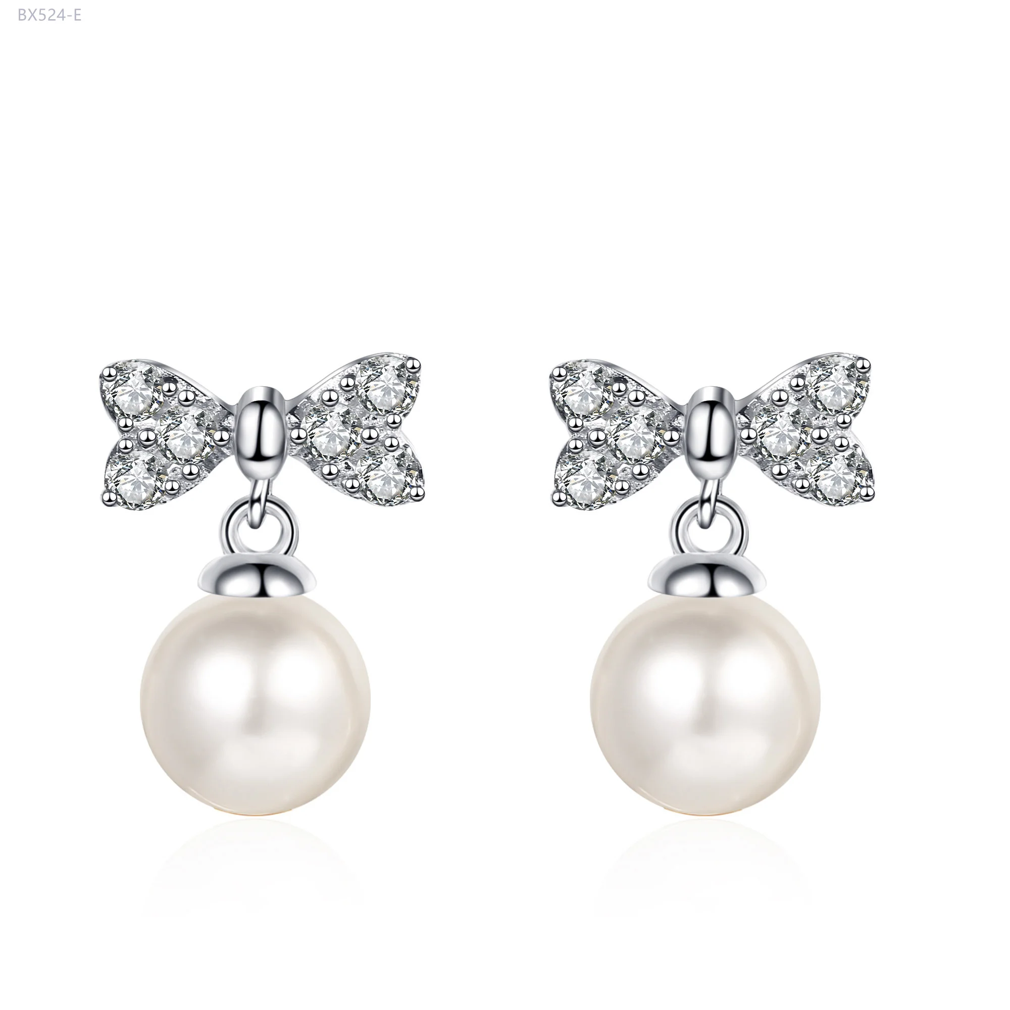 

S925 Silver Natural Freshwater 30Cents Pearl Earrings Spring Summer Earring Drop Earrings Can Without Pearl
