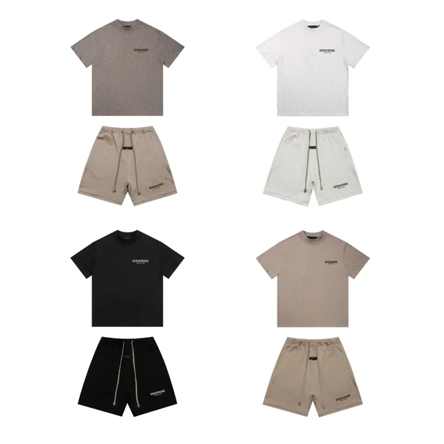 Nouvelle Collection 25SS – Ensemble T-shirt et Short Classique à Double Ligne Imprimée – Mode Streetwear Homme Femme 1