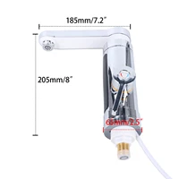 Tuyau de chauffage en acier inoxydable, robinet électrique, entrée d'eau souterraine, affichage numérique LED, 3 secondes de chaleur rapide, 25-55 ℃, 3000W 5
