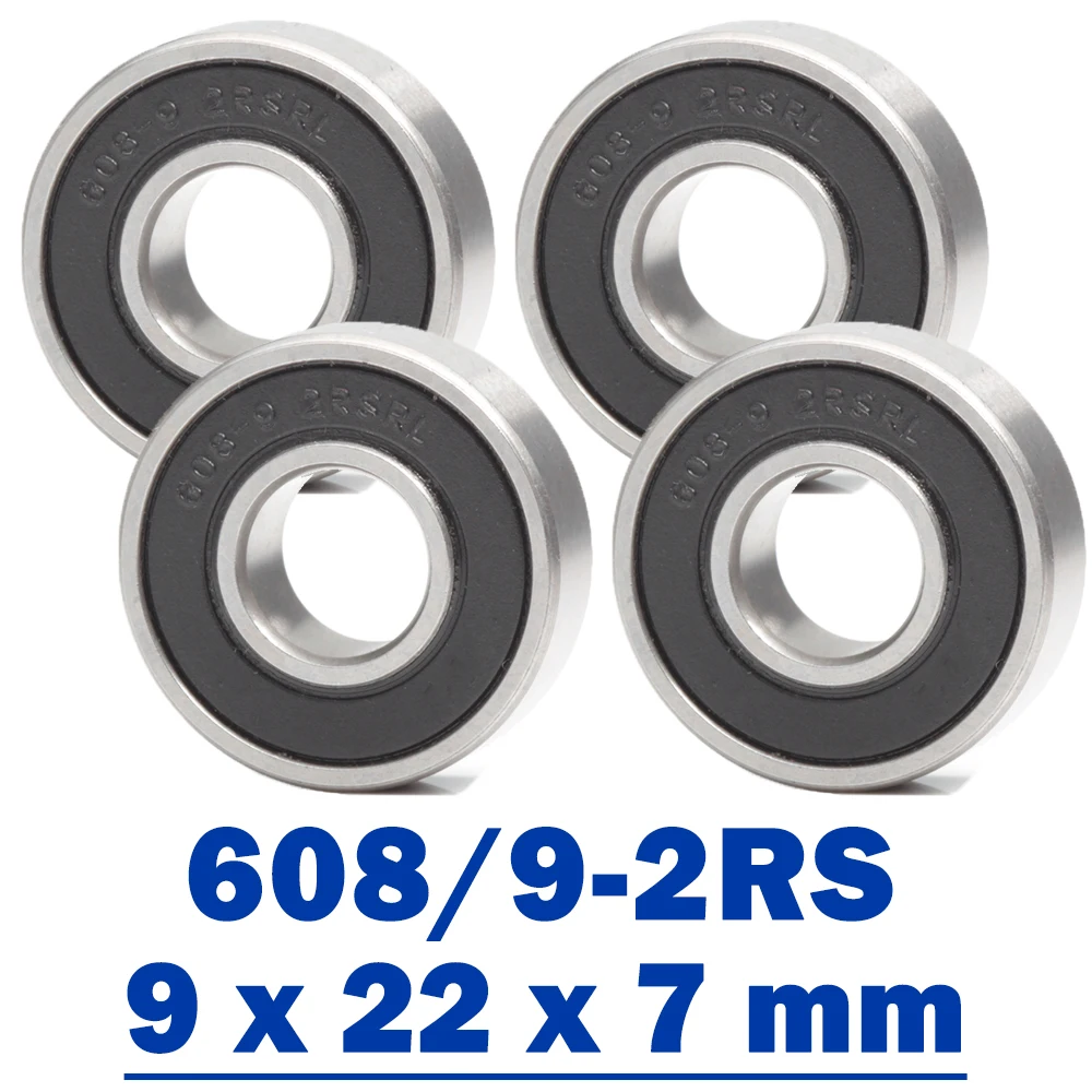 608/9 Bearing ( 4 PCS ) 9*22*7 mm Miniature 608/9 RS 2RS Ball Bearings 608-9 2RS 608/9RS Bearing 608 9 подшипник abec 1 4 шт 9x22x7 мм миниатюрный 608 9 rs 2rs упорные шариковые подшипники 608 9 2rs 608 9rs подшипник